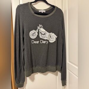 Wildfox Charcoal 'Dear Diary' Graphic Sweatshirt
